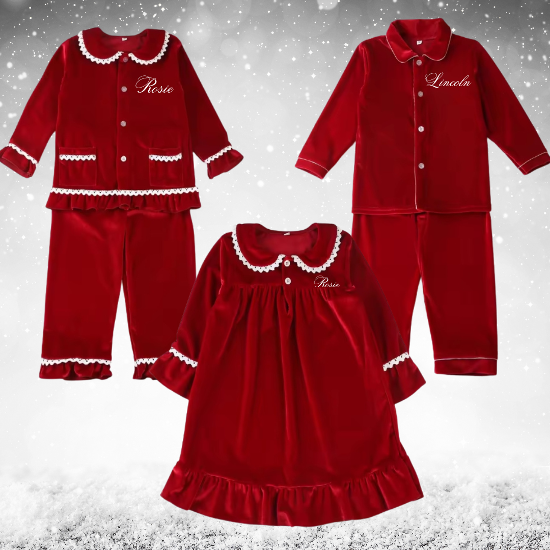 Girl's Personalised Embroidery Luxury Cotton Velour Nightie