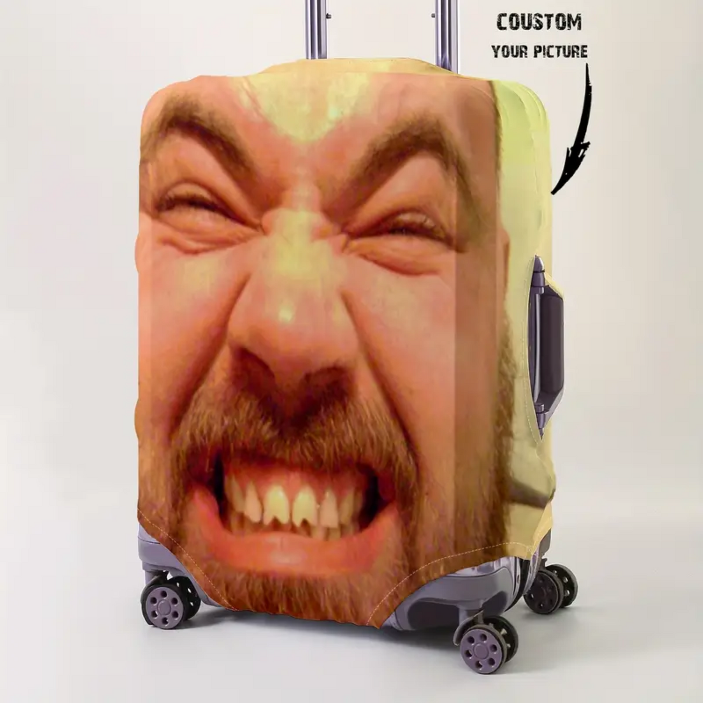 Custom Photo Suitcase Protective Cover - Personalised Travel Accessory