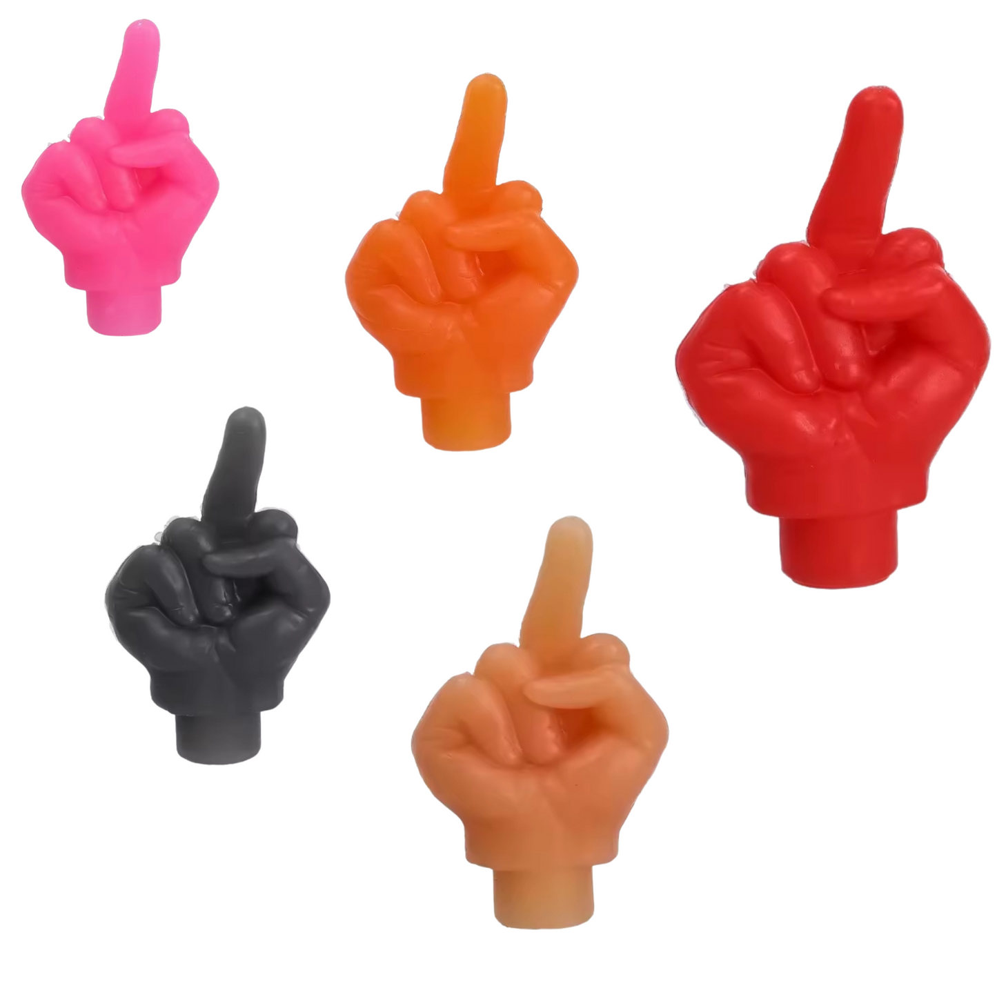 Middle Finger Tire Valve Dust Caps - Cheeky Car Bike Accessory