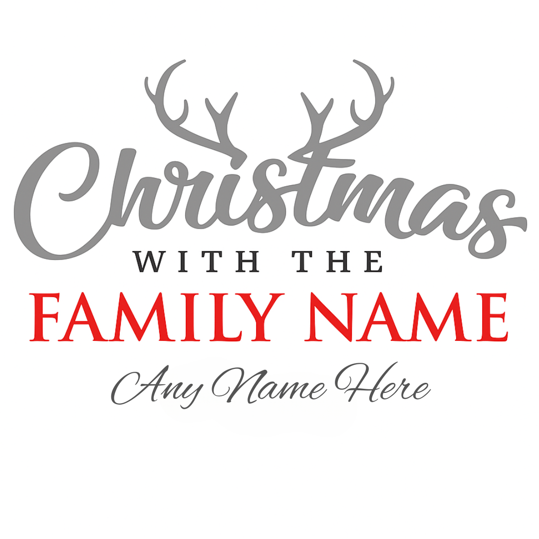 Personalised Custom Name Iron-on Christmas Vinyl Transfer