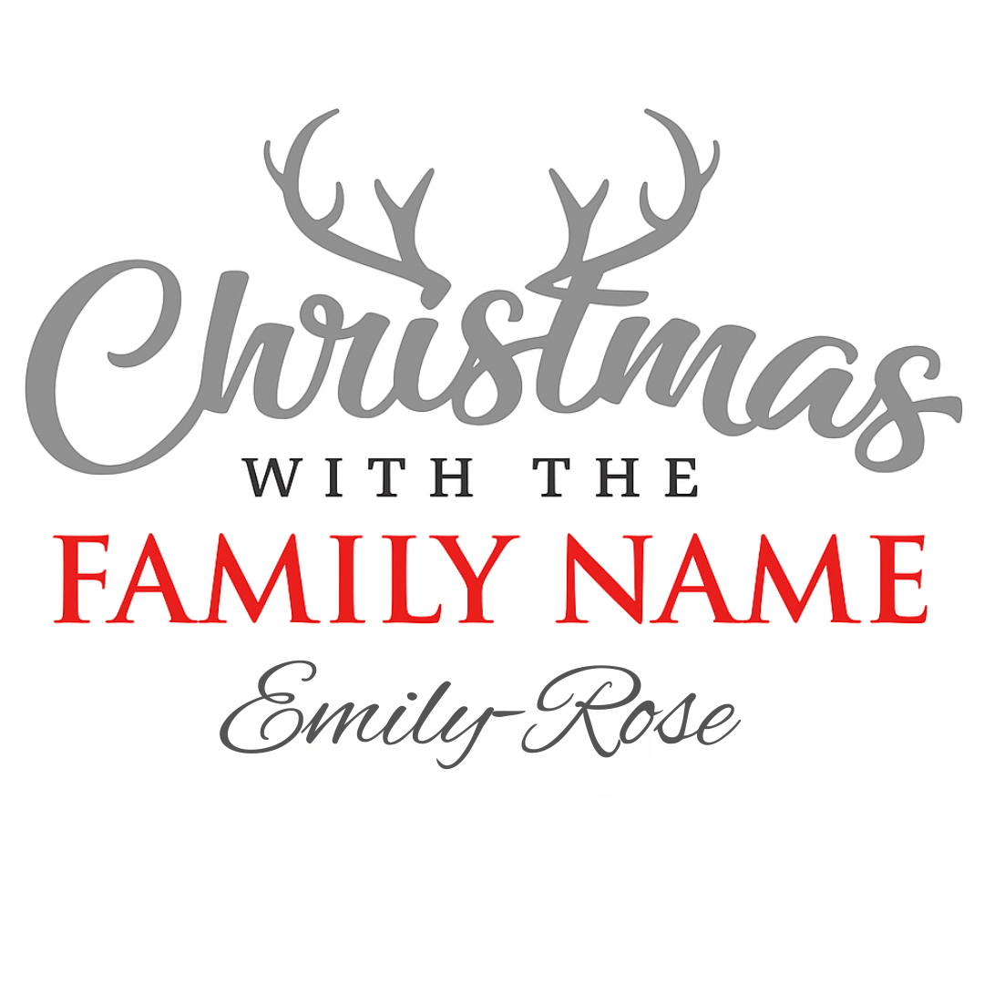 Personalised Custom Name Iron-on Christmas Vinyl Transfer