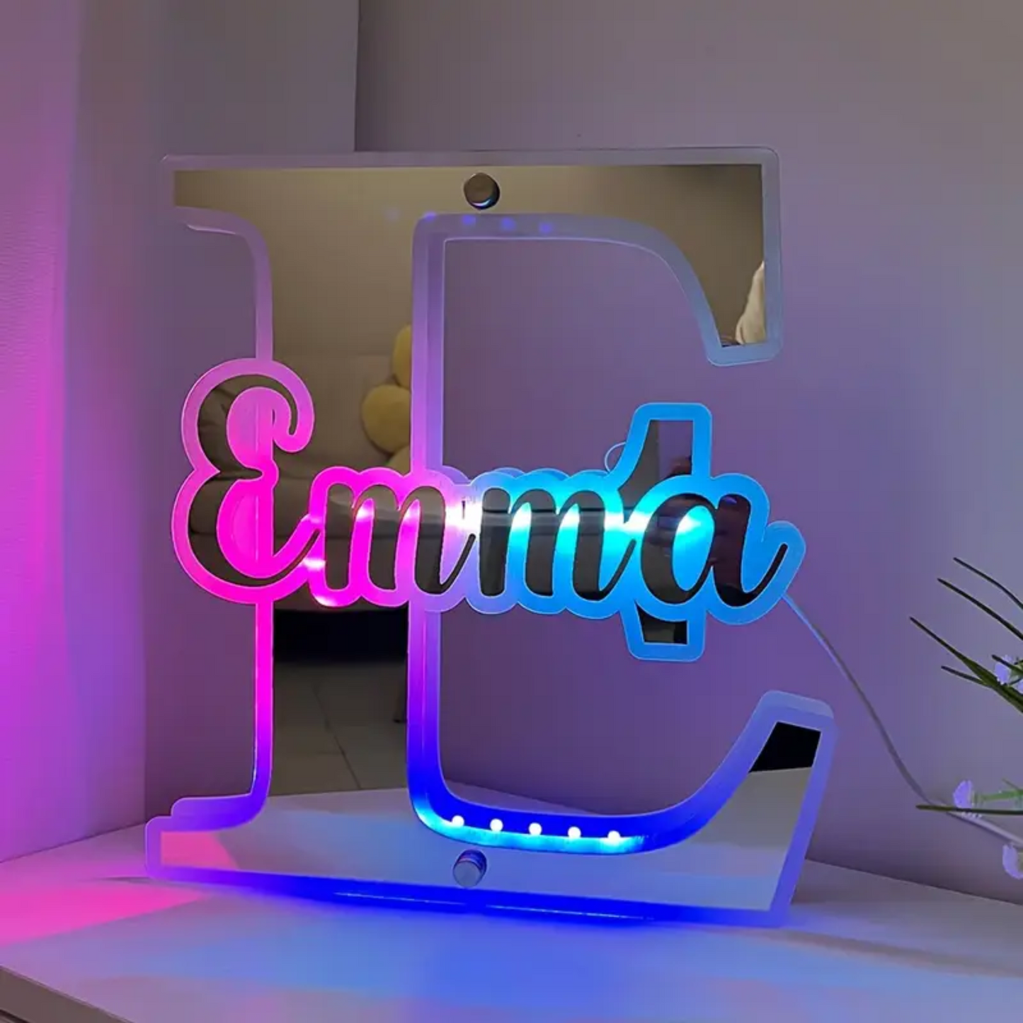 Custom Name LED Mirror Light