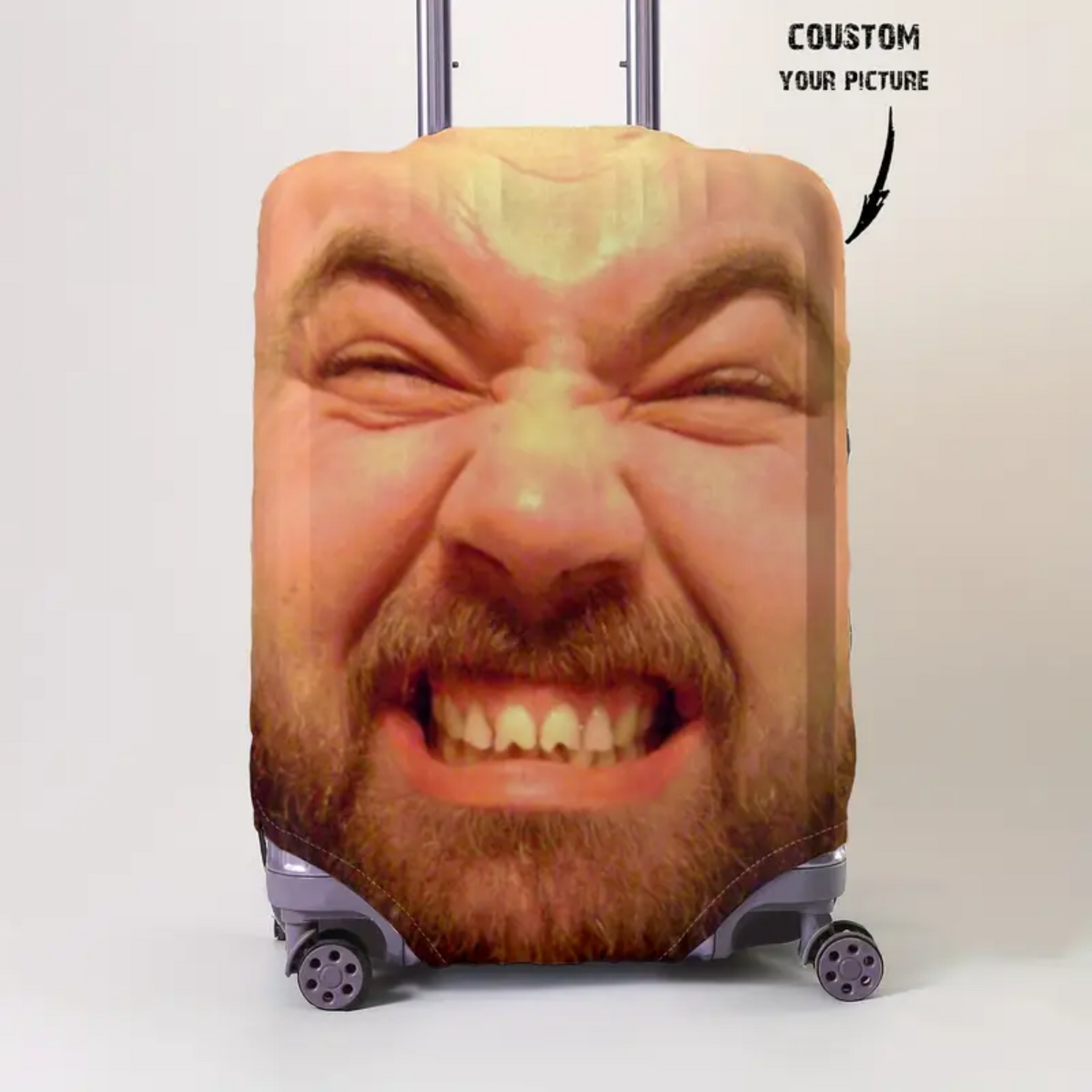 Custom Photo Suitcase Protective Cover - Personalised Travel Accessory
