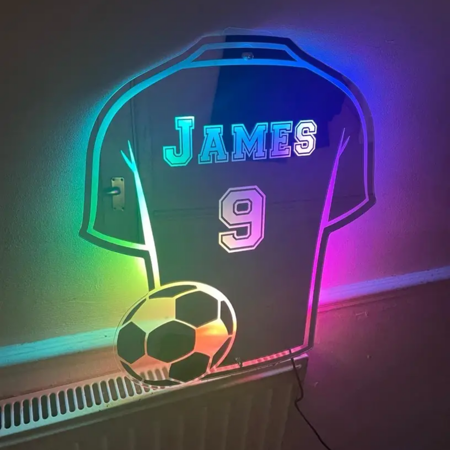 Personalised Football Shirt LED Light