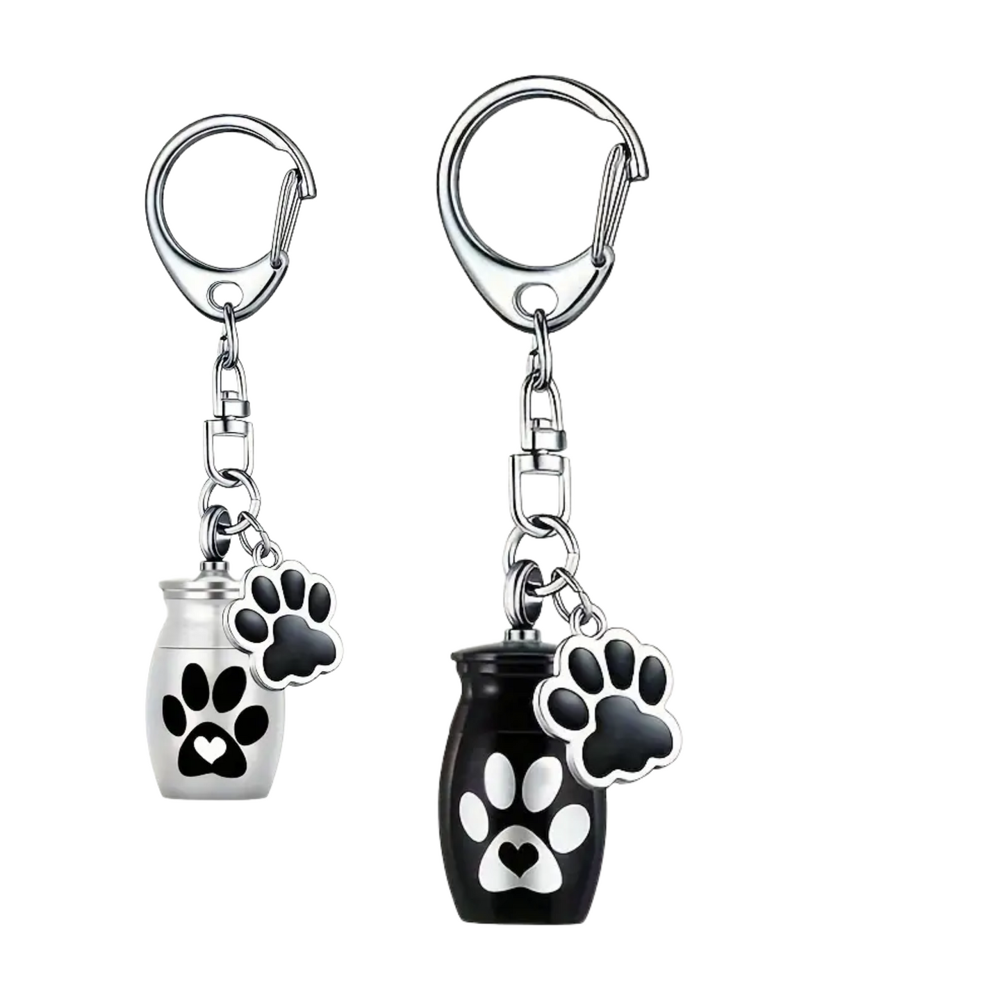 Pet Paw Print Keyring Memorial Urn Keepsake