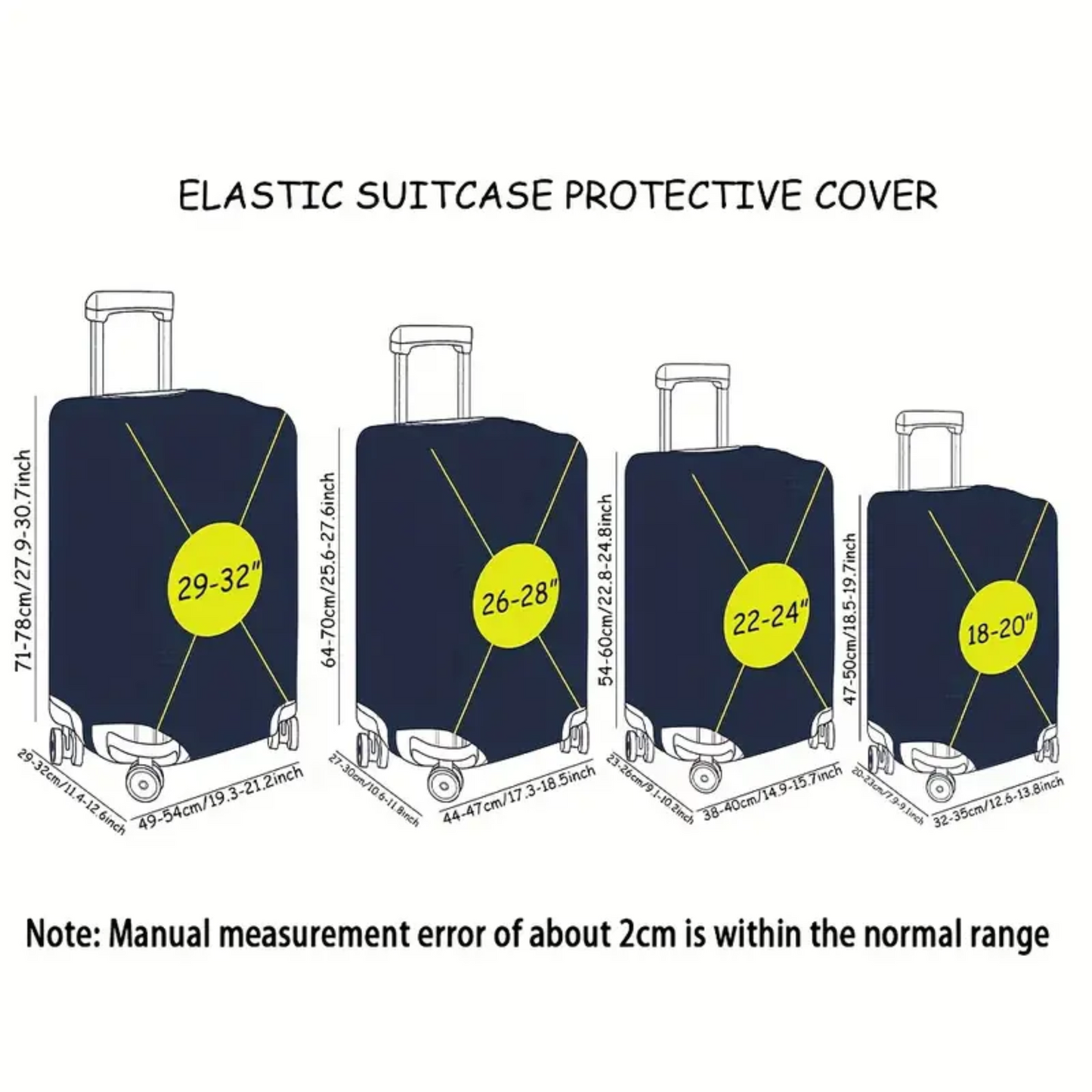 Custom Photo Suitcase Protective Cover - Personalised Travel Accessory