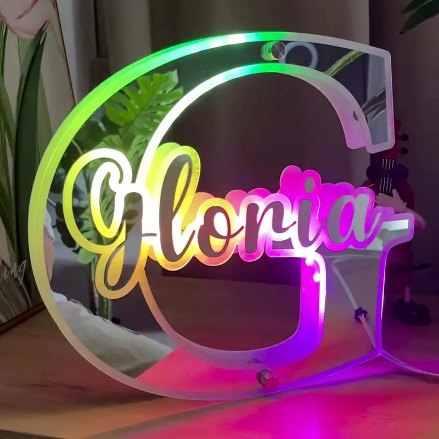 Custom Name LED Mirror Light