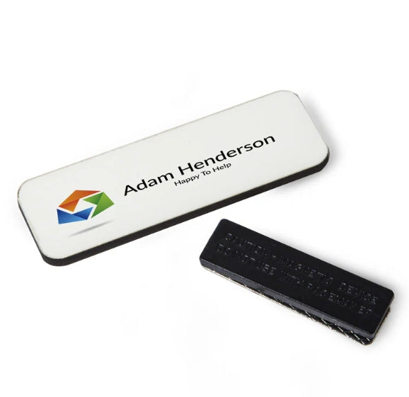 Hardboard Name Badge - Magnetic Fixing (2 Sizes Available)
