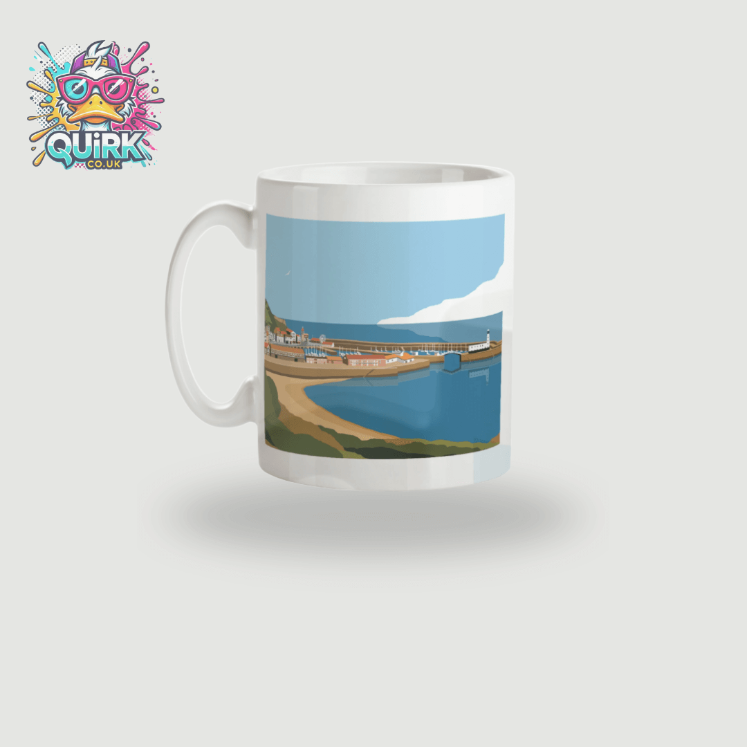 Scarborough 10oz Premium Mug – 1950s Travel Poster Design