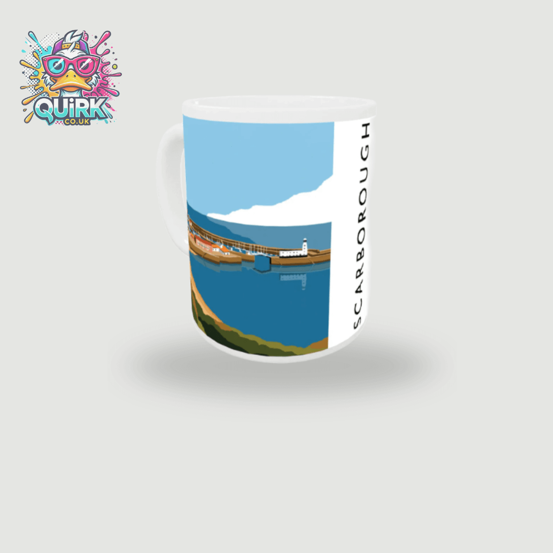 Scarborough 10oz Premium Mug – 1950s Travel Poster Design