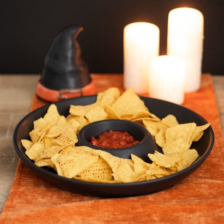 Witches Hat Chip & Dip Dish - Spellbinding Halloween Serving