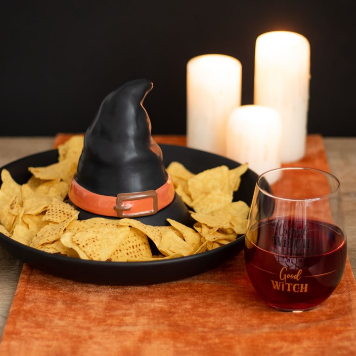 Witches Hat Chip & Dip Dish - Spellbinding Halloween Serving
