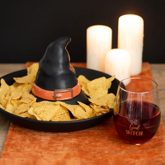 Witches Hat Chip & Dip Dish - Spellbinding Halloween Serving
