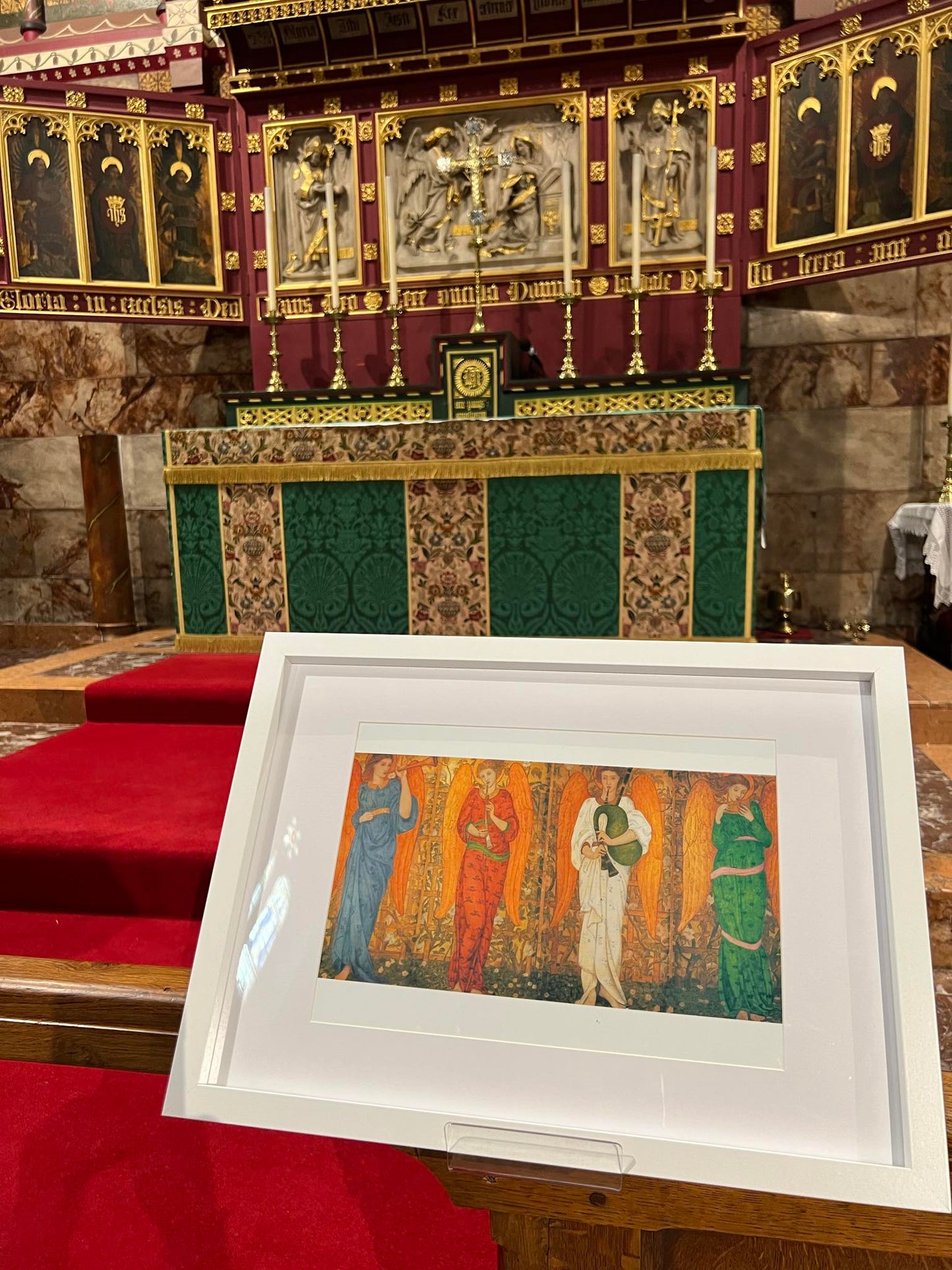 Framed Print Four Musical Angels by John Roddam Spencer Stanhope