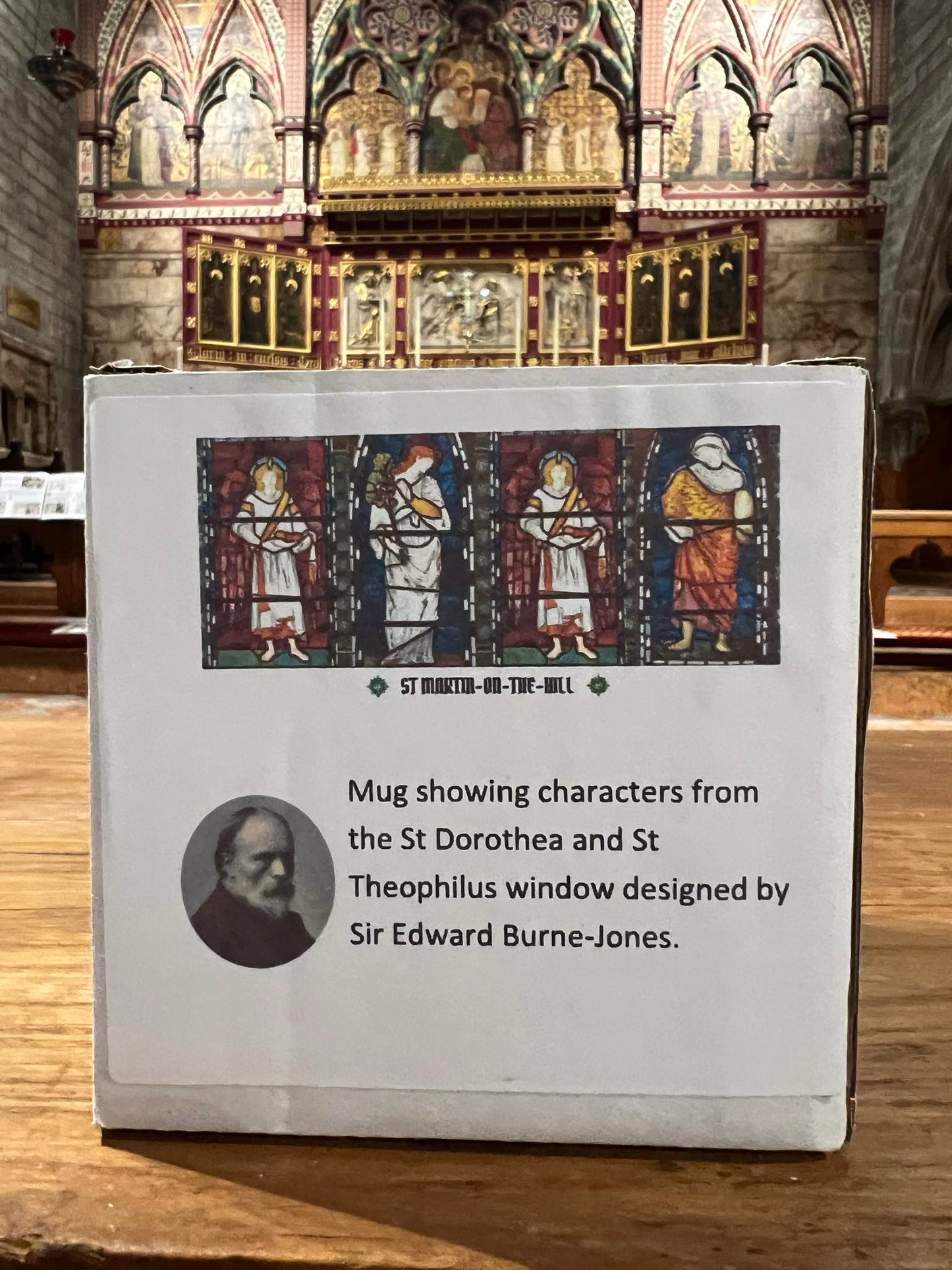 Mug featuring characters from the St. Dorothea and St. Theophilus